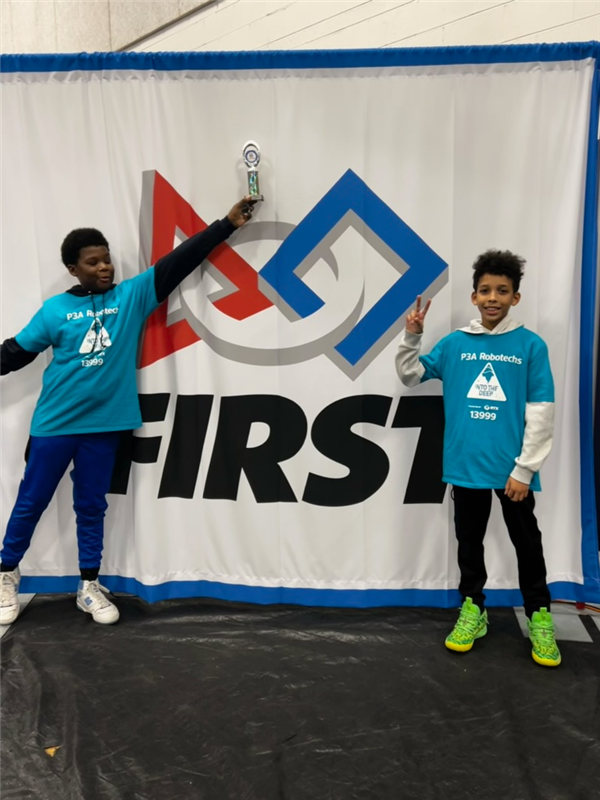 students at robotics competition